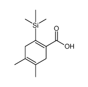 1,4-Cyclohexadiene-1-carboxylic acid, 4,5-dimethyl-2-(trimethylsilyl)结构式