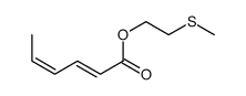 2-methylsulfanylethyl hexa-2,4-dienoate结构式