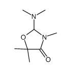 2-(dimethylamino)-3,5,5-trimethyl-1,3-oxazolidin-4-one结构式