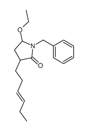 1-benzyl-5-ethoxy-3-hex-3-enylpyrrolidin-2-one结构式
