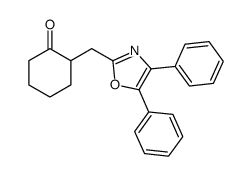 2-[(4,5-diphenyl-1,3-oxazol-2-yl)methyl]cyclohexan-1-one结构式