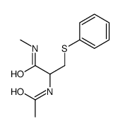 2-acetamido-N-methyl-3-phenylsulfanylpropanamide结构式
