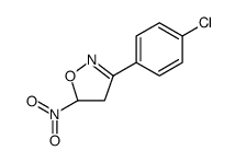 Isoxazole, 3-(4-chlorophenyl)-4,5-dihydro-5-nitro结构式