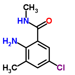 2-氨基-5-氯-N,3-二甲基苯甲酰胺结构式