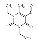 1,3-二乙基-5-亚硝基-6-氨基脲嘧啶结构式