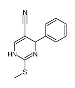 2-methylsulfanyl-4-phenyl-1,4-dihydropyrimidine-5-carbonitrile结构式