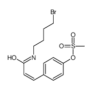 [4-[3-(4-bromobutylamino)-3-oxoprop-1-enyl]phenyl] methanesulfonate结构式