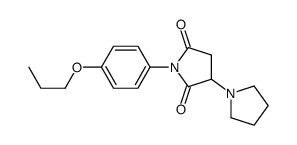 1-(4-propoxyphenyl)-3-pyrrolidin-1-ylpyrrolidine-2,5-dione结构式
