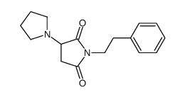 1-(2-phenylethyl)-3-pyrrolidin-1-ylpyrrolidine-2,5-dione结构式