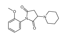 1-(2-methoxyphenyl)-3-piperidin-1-ylpyrrolidine-2,5-dione结构式