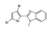 2-(3,5-dibromoselenophen-2-yl)-1-methylbenzimidazole结构式