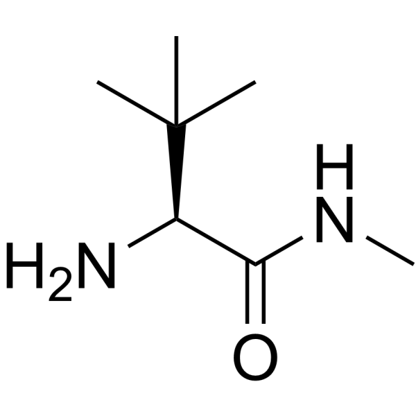 L-叔亮氨酸甲基酰胺结构式