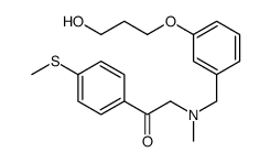 2-[[3-(3-hydroxypropoxy)phenyl]methyl-methylamino]-1-(4-methylsulfanylphenyl)ethanone结构式