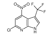 6-氯-4-硝基-3-(三氟甲基)-1H-吡咯并[2,3-B]吡啶结构式