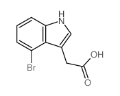 4-溴-(9ci)-1H-吲哚-3-乙酸结构式