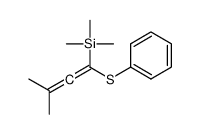 trimethyl-(3-methyl-1-phenylsulfanylbuta-1,2-dienyl)silane结构式