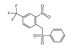 1-(benzenesulfonylmethyl)-2-nitro-4-(trifluoromethyl)benzene结构式