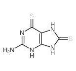 1H-Purine-6,8-dithione, 2-amino-7, 9-dihydro-结构式