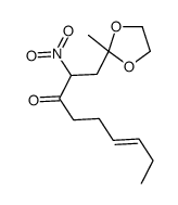 1-(2-methyl-1,3-dioxolan-2-yl)-2-nitronon-6-en-3-one结构式