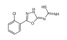 [5-(2-chlorophenyl)-1,3,4-oxadiazol-2-yl]thiourea结构式