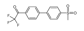 2,2,2-trifluoro-1-(4'-(Methylsulfonyl)biphenyl-4-yl)ethanone结构式
