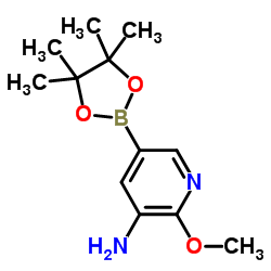 3-氨基-2-甲氧基吡啶-5-硼酸频哪醇酯结构式