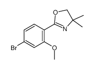 2-(4-bromo-2-methoxyphenyl)-4,4-dimethyl-5H-1,3-oxazole结构式