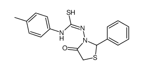1-(4-methylphenyl)-3-(4-oxo-2-phenyl-1,3-thiazolidin-3-yl)thiourea结构式