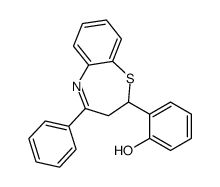 2-(4-phenyl-2,3-dihydro-1,5-benzothiazepin-2-yl)phenol结构式