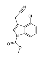 methyl 4-chloro-3-(cyanomethyl)indole-1-carboxylate结构式