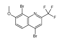 4,8-dibromo-7-methoxy-2-(trifluoromethyl)quinoline结构式
