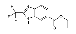 Ethyl 2-(trifluoromethyl)-1H-1,3-benzodiazole-5-carboxylate结构式