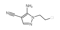 1H-Pyrazole-4-carbonitrile,5-amino-1-(2-chloroethyl)-结构式