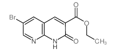 6-溴-1,2-二氢-2-氧代-1,8-萘啶-3-羧酸乙酯结构式