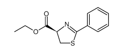 4-Thiazolecarboxylic acid, 4,5-dihydro-2-phenyl-, ethyl ester, (4R)结构式