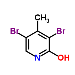 3,5-二溴-4-甲基-2(1H)-吡啶酮结构式