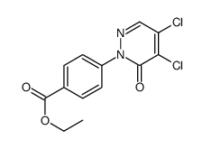 ethyl 4-(4,5-dichloro-6-oxopyridazin-1-yl)benzoate结构式