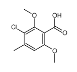 3-chloro-2,6-dimethoxy-4-methylbenzoic acid结构式