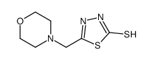 5-(morpholin-4-ylmethyl)-3H-1,3,4-thiadiazole-2-thione结构式