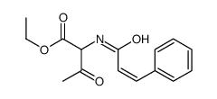 ethyl 3-oxo-2-(3-phenylprop-2-enoylamino)butanoate结构式