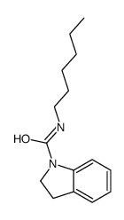 N-hexyl-2,3-dihydroindole-1-carboxamide结构式
