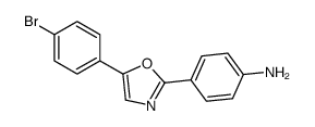 4-[5-(4-bromophenyl)-1,3-oxazol-2-yl]aniline结构式