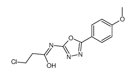 3-chloro-N-[5-(4-methoxyphenyl)-1,3,4-oxadiazol-2-yl]propanamide结构式