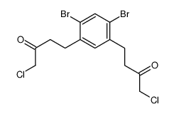 1-chloro-4-[2,4-dibromo-5-(4-chloro-3-oxobutyl)phenyl]butan-2-one结构式
