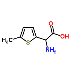 2-氨基-2-(5-甲基噻吩-2-基)乙酸结构式
