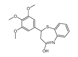 2-(3,4,5-trimethoxyphenyl)-3,5-dihydro-2H-1,5-benzothiazepin-4-one结构式