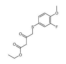 ethyl 4-(3-fluoro-4-methoxyphenyl)sulfanyl-3-oxobutanoate结构式