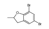 5,7-dibromo-2-methyl-2,3-dihydro-1-benzofuran结构式