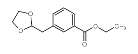 ethyl 3-(1,3-dioxolan-2-ylmethyl)benzoate结构式
