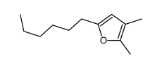 5-hexyl-2,3-dimethylfuran结构式